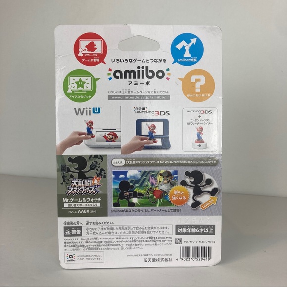 Mr. Game & Watch Super Smash Bros. Series Nintendo Amiibo 4 Poses Figure Used - Picture 5 of 10